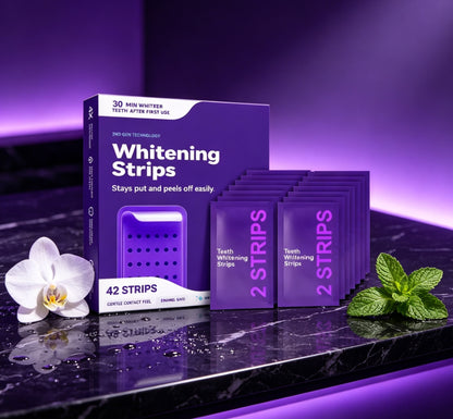 NALIXORA teeth whitening strips packaging front view